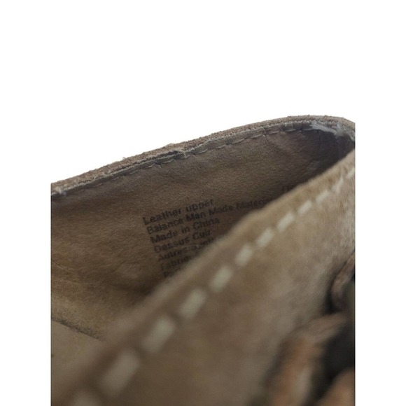 Vintage Y2K Lower East Side 7.5 Brown Suede Chunky Clog Mule Grunge Boho Leather - Picture 7 of 11